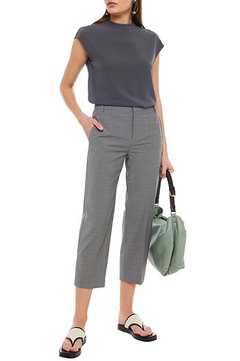 TIBI Cropped woven tapered pants
