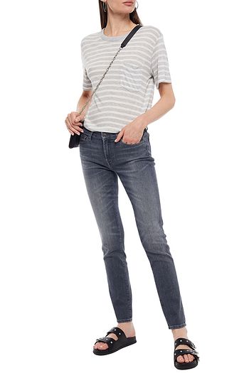 ALEXANDERWANG.T Striped slub jersey T-shirt