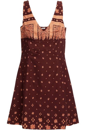 MIU MIU Floral-print cotton mini dress