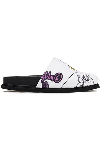 MM6 MAISON MARGIELA Printed cotton-canvas slippers