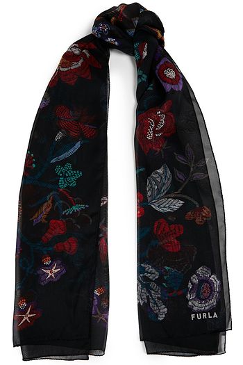 FURLA Printed silk-chiffon scarf