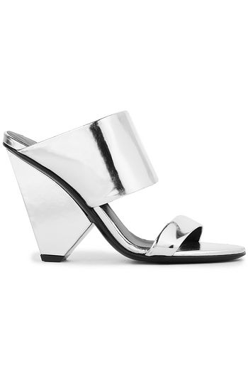 BALMAIN Sandalen aus verspiegeltem Leder