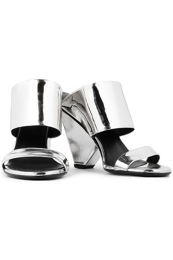 BALMAIN Sandalen aus verspiegeltem Leder
