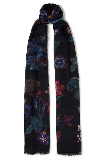 FURLA Floral-print modal and silk-blend gauze scarf