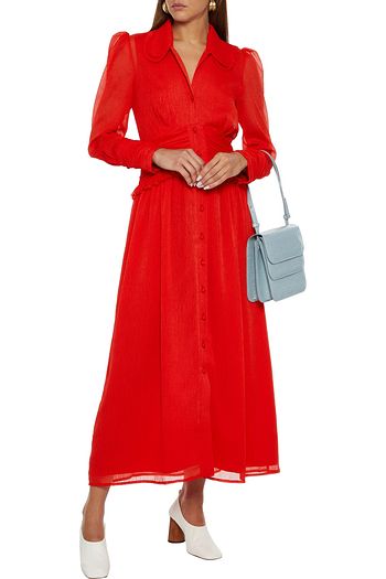 REJINA PYO Yvette ruched crepon maxi dress
