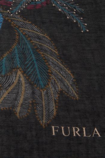 FURLA フローラルプリントモダール&シルク混ガーゼ スカーフ