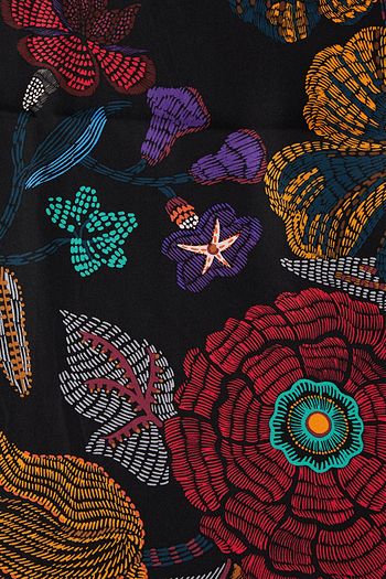 FURLA Tortona Carré floral-print silk-twill scarf