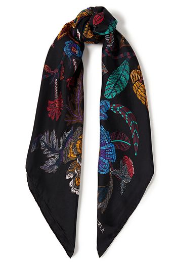 FURLA Tortona Carré floral-print silk-twill scarf
