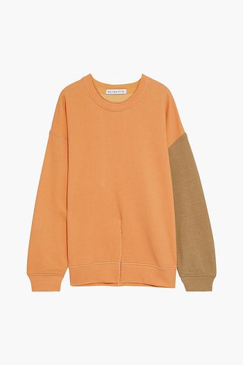 REJINA PYO Charlie two-tone French cotton-terry sweatshirt