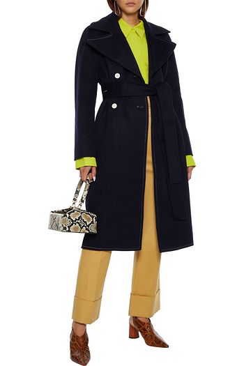 REJINA PYO Simone double-breasted belted wool-blend felt coat