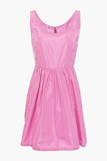 MIU MIU Gathered taffeta mini dress