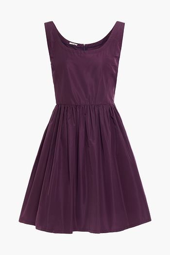 MIU MIU Gathered taffeta mini dress