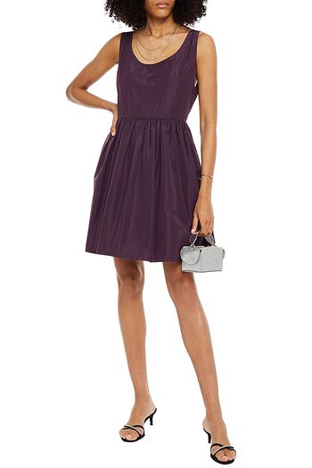 MIU MIU Gathered taffeta mini dress