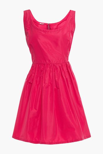 MIU MIU Gathered taffeta mini dress