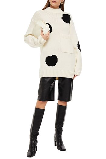 TIBI Intarsia wool-blend sweater