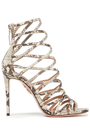 AQUAZZURA Knockout 105 Sandalen aus Elapheleder