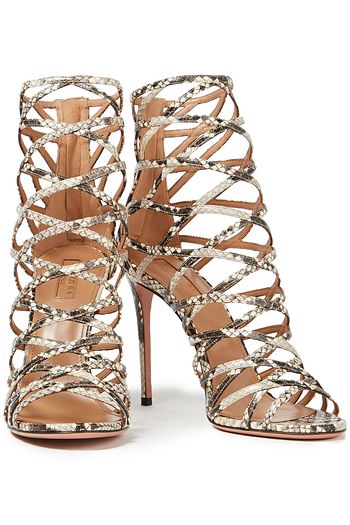 AQUAZZURA Knockout 105 Sandalen aus Elapheleder