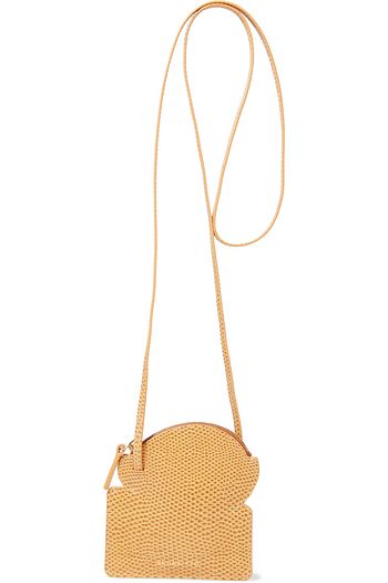 REJINA PYO Toastie Schultertasche aus Leder mit Eidechseneffekt