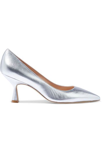 STUART WEITZMAN Mindee metallic leather pumps