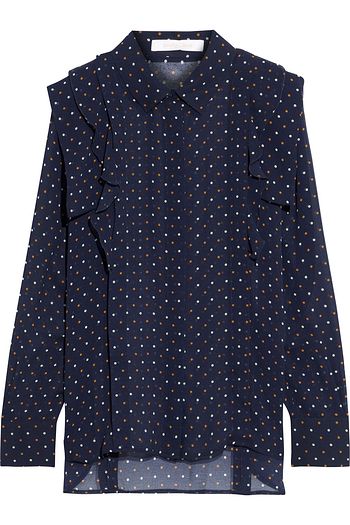 SEE BY CHLOÉ Ruffled printed georgette shirt