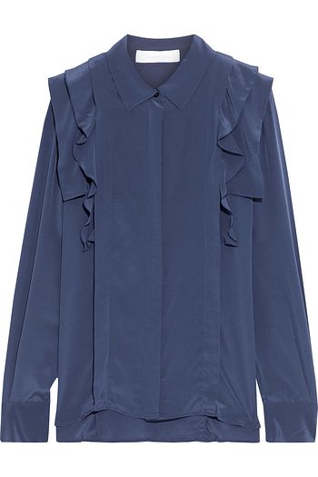 SEE BY CHLOÉ Ruffled silk crepe de chine shirt