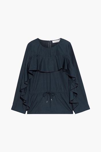 SEE BY CHLOÉ Ruffled cotton-poplin top