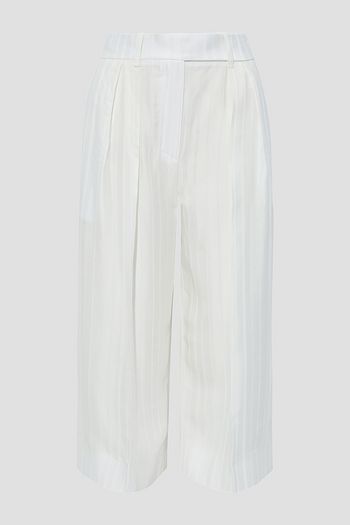 ALEXANDRE VAUTHIER Striped satin-jacquard culottes