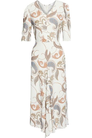 SEE BY CHLOÉ Asymmetric printed crepe midi dress