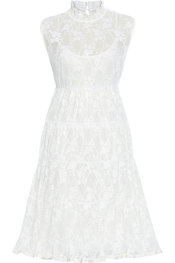 SEE BY CHLOÉ Ruffle-trimmed Leavers lace dress