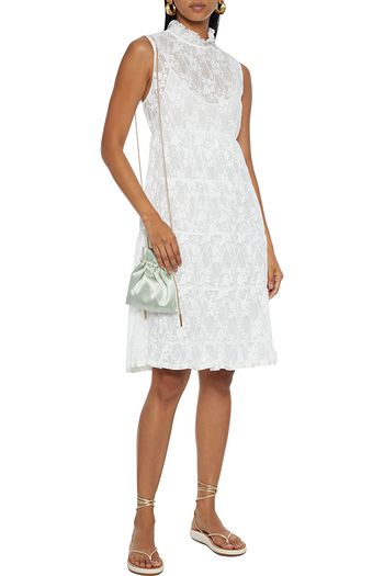 SEE BY CHLOÉ Ruffle-trimmed Leavers lace dress
