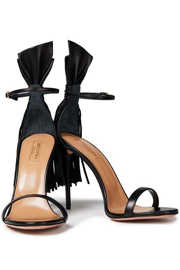 AQUAZZURA Whip It 105 fringed leather sandals