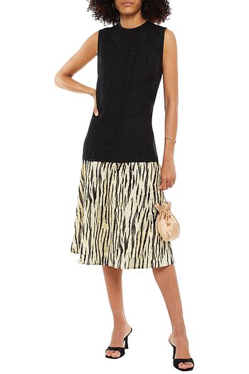MIU MIU Distressed silk-organza top