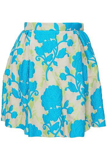MIU MIU Cotton-blend jacquard mini skirt