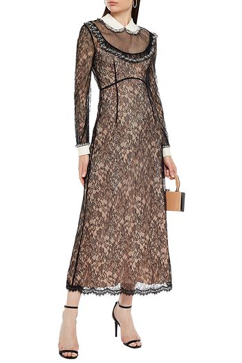 MIU MIU Embellished corded lace maxi dress