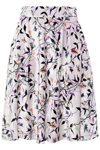 MIU MIU Printed velvet mini skirt