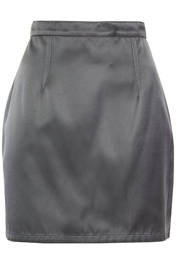 MIU MIU Cotton and silk-blend twill mini skirt