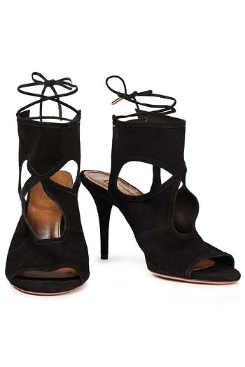 AQUAZZURA Sexy Thing 85 Sandalen aus Veloursleder mit Cut-outs
