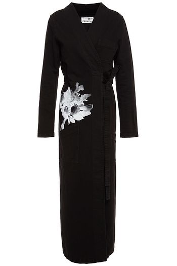 MM6 MAISON MARGIELA Wickelmantel aus Baumwoll-Twill mit Print
