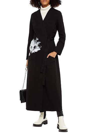 MM6 MAISON MARGIELA Wickelmantel aus Baumwoll-Twill mit Print