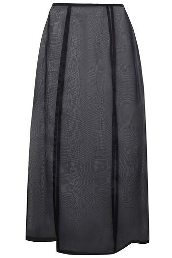 MIU MIU Silk-organza midi skirt