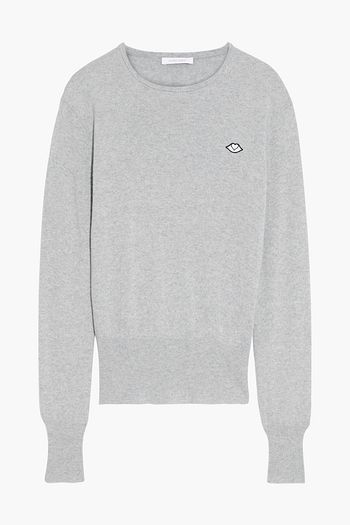 SEE BY CHLOÉ Appliquéd mélange knitted sweater