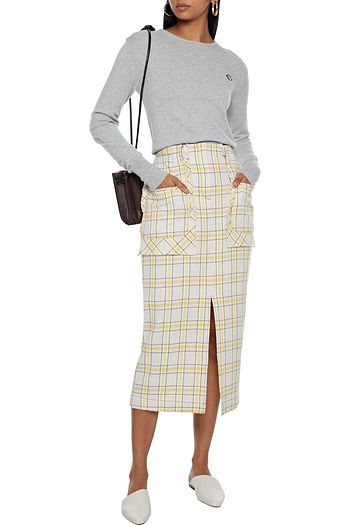 SEE BY CHLOÉ Appliquéd mélange knitted sweater