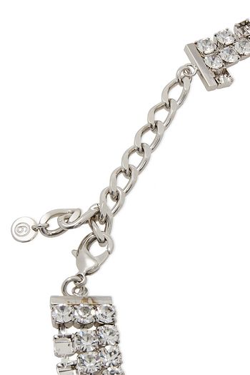 MM6 MAISON MARGIELA Silberfarbene Kette mit Kristallen