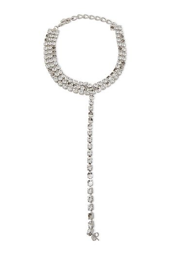 MM6 MAISON MARGIELA Silberfarbene Kette mit Kristallen