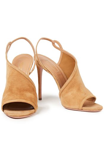 AQUAZZURA Very Serpentine 105 Sandalen aus Veloursleder