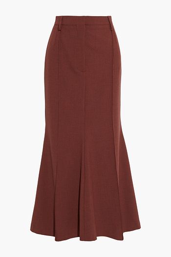 NANUSHKA Macie fluted houndstooth cady maxi skirt