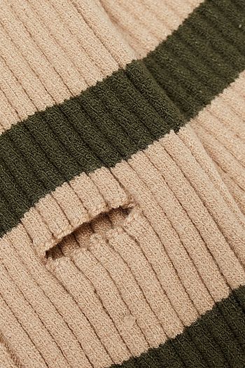 MM6 MAISON MARGIELA Striped ribbed-knit fingerless gloves