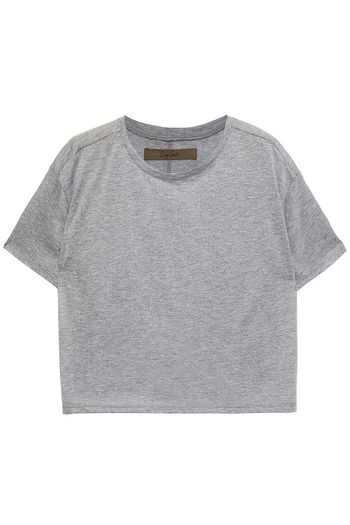 ENZA COSTA Mélange Tencel and cashmere-blend T-shirt