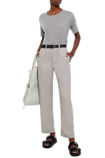 ENZA COSTA Mélange Tencel and cashmere-blend T-shirt