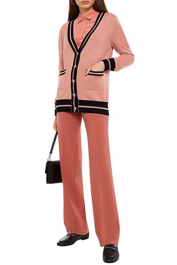 CLAUDIE PIERLOT Macedo striped wool cardigan